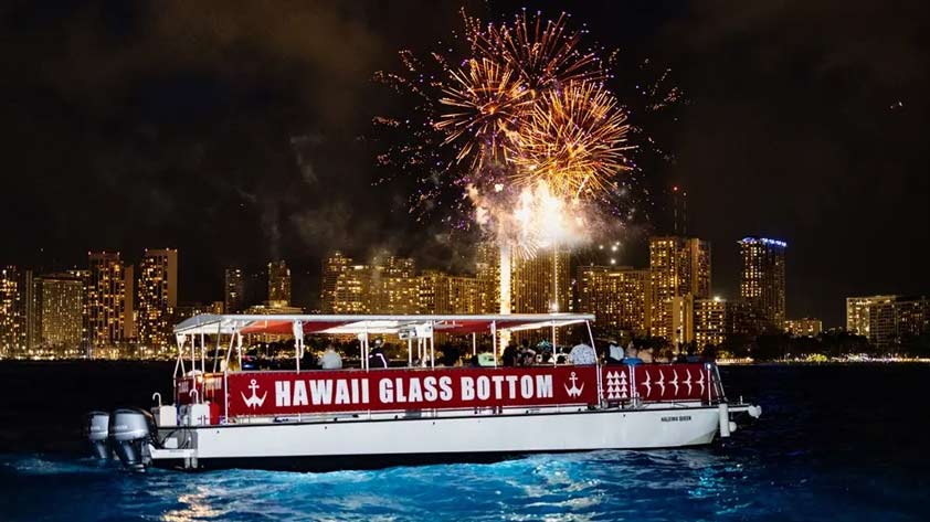 Glass Bottom Boat Waikiki Fireworks Cruise