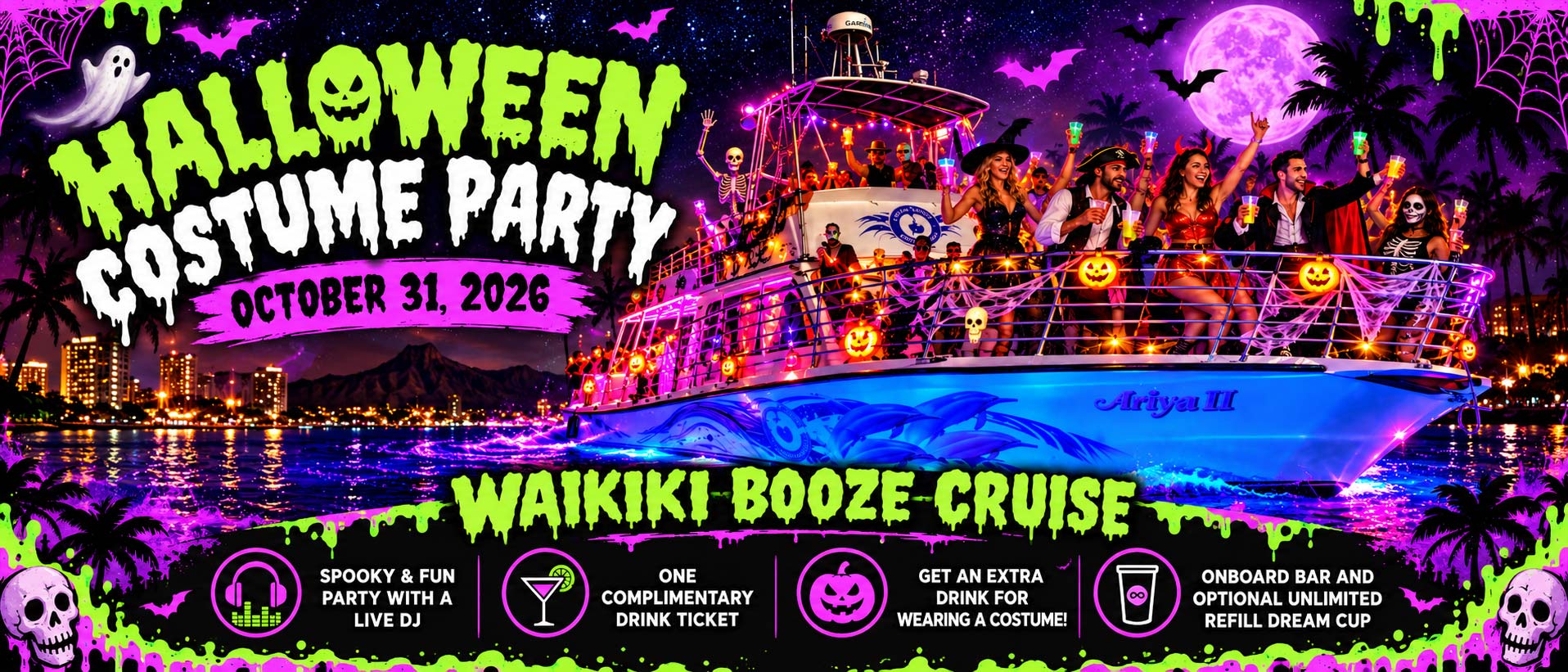 Waikiki Halloween Party Cruise aboard Ocean & You